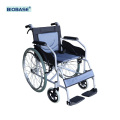 Cadeira de rodas manual de grávida idosa totalmente reclinável